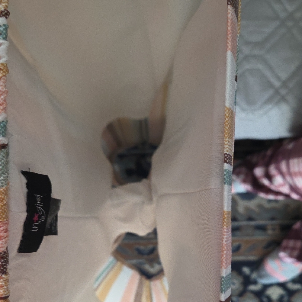 Girl's Light Weight Striped Multicolor Girl's Pants Size 14 - Picture 4 of 4